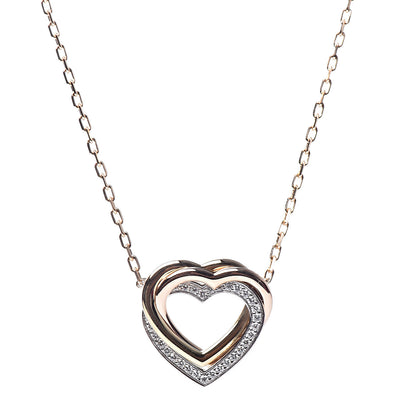 Cartier 18K Pink Yellow White Gold Diamond Trinity Heart Pendant Necklace 4 of 6