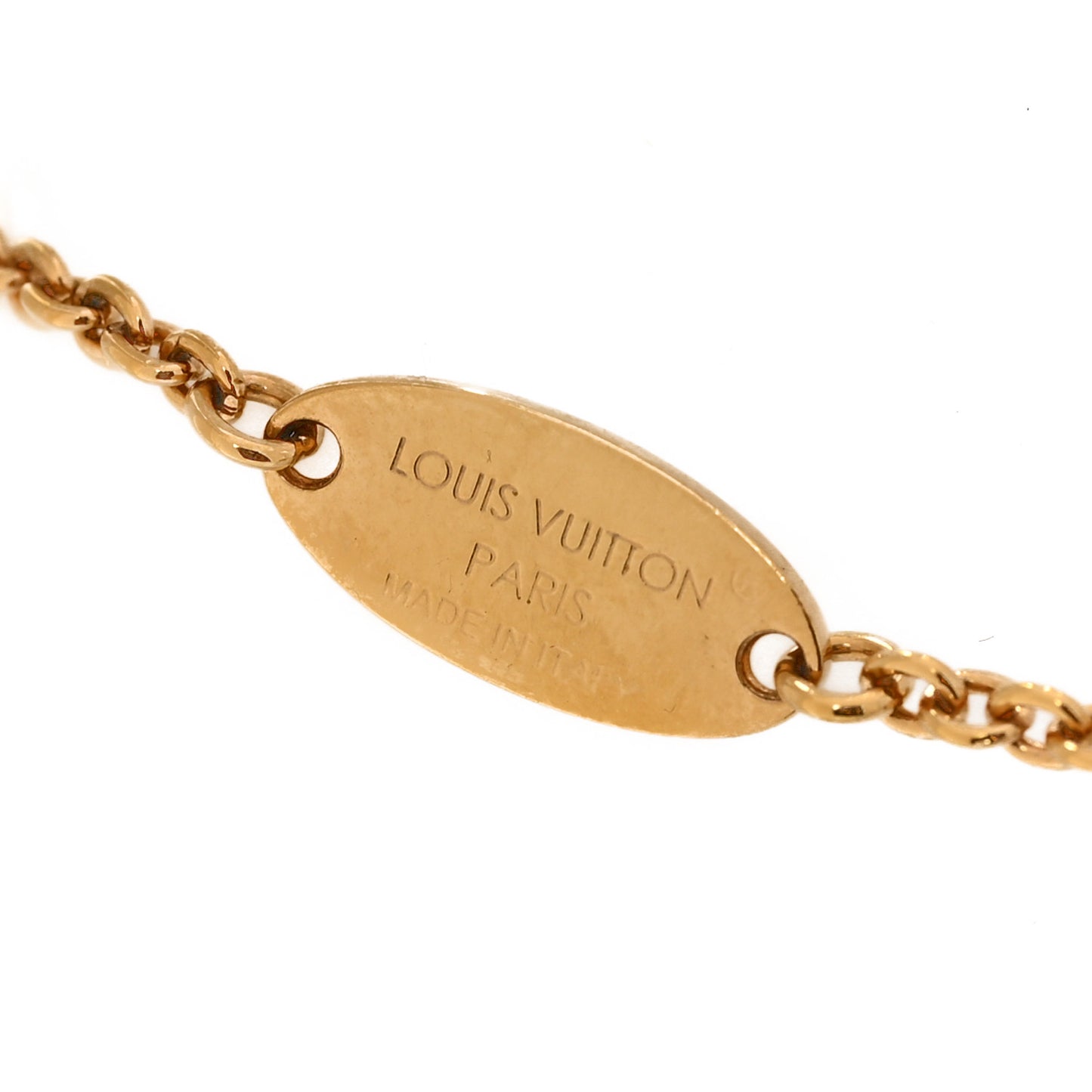 Metal Crystal LV Iconic Bracelet Gold