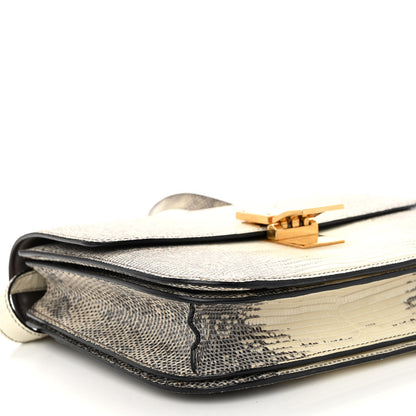 Celine Lizard Medium Classic Box Flap Bag Natural 8 of 9