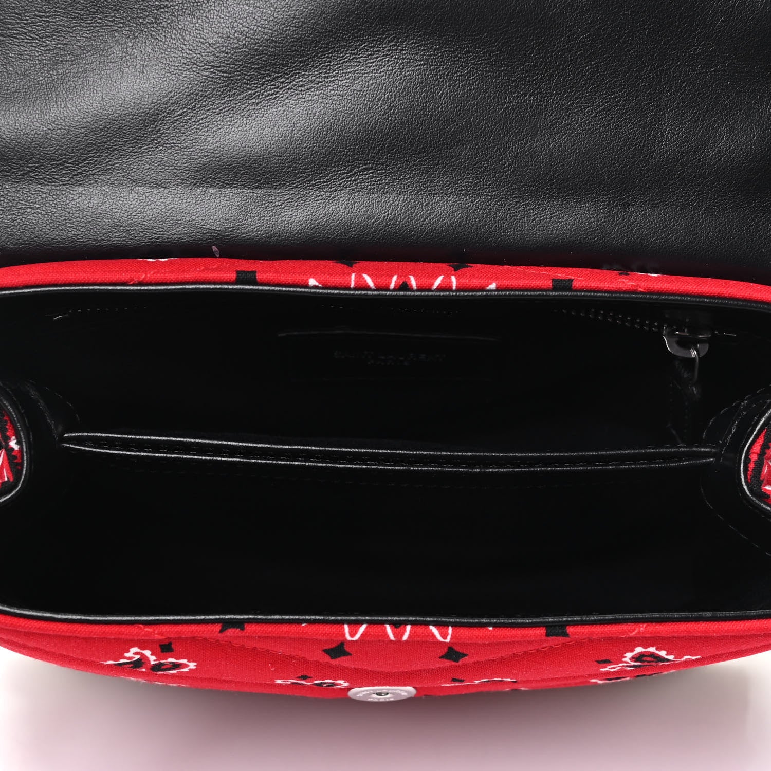 Saint Laurent Cotton Bandana Y Quilted Monogram Toy Loulou Crossbody Bag Red 4 of 4