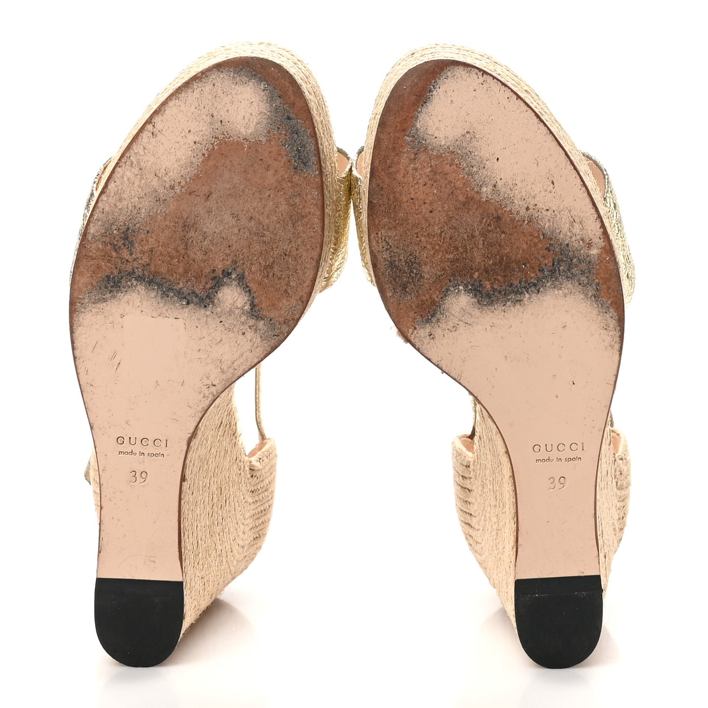 Galassia Horsebit Platform Espadrille Wedge Sandals 39 Platino