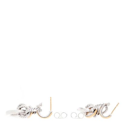 David Yurman Sterling Silver 18K Yellow Gold DY Pure Form Drop Earrings 3 of 4