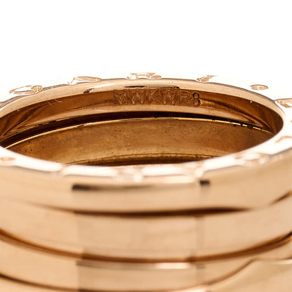 Bulgari 18K Rose Gold B.Zero1 Three-Band Ring 52 6 6 of 7