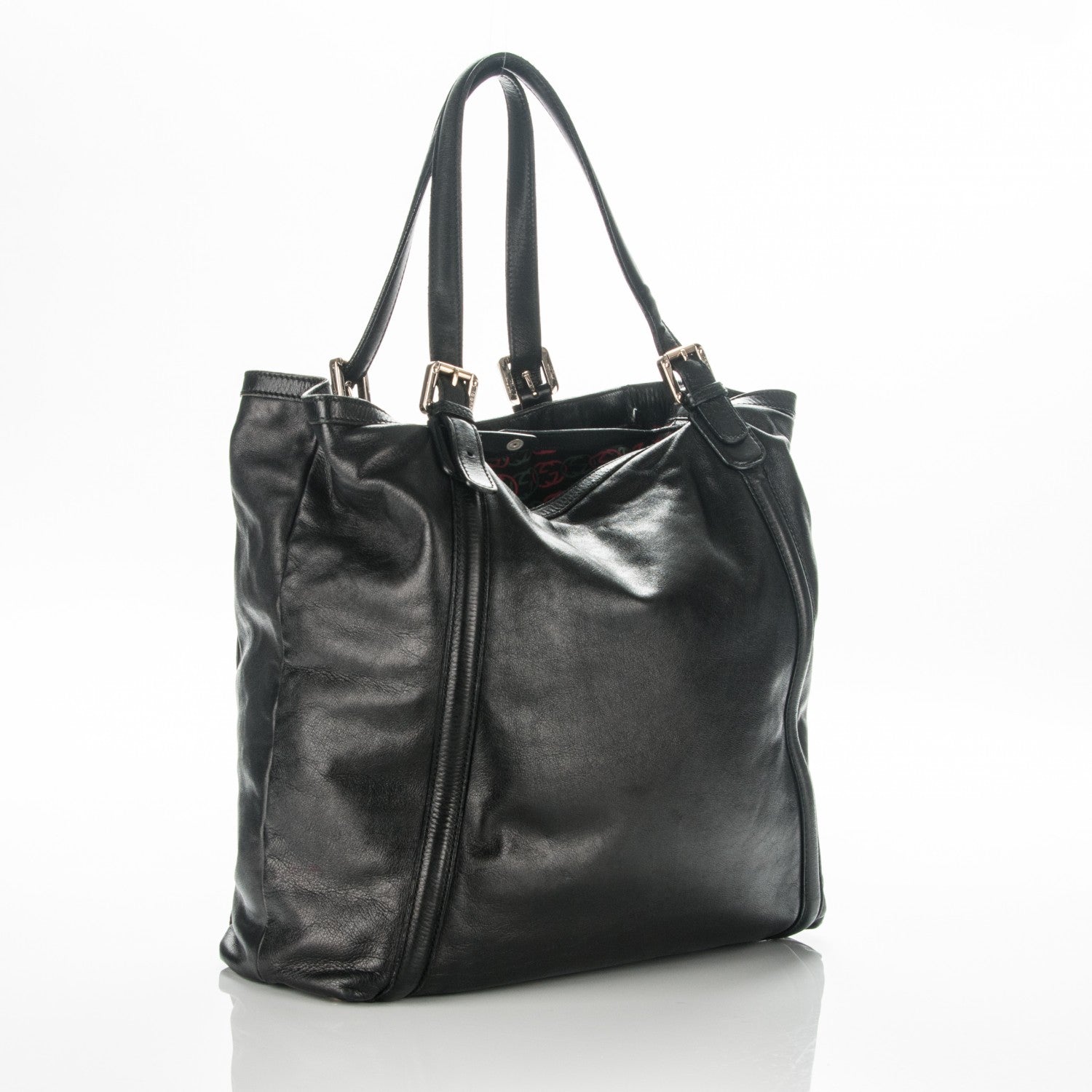 Gucci Calfskin Large Britt Shoulder Bag Black 2 of 20