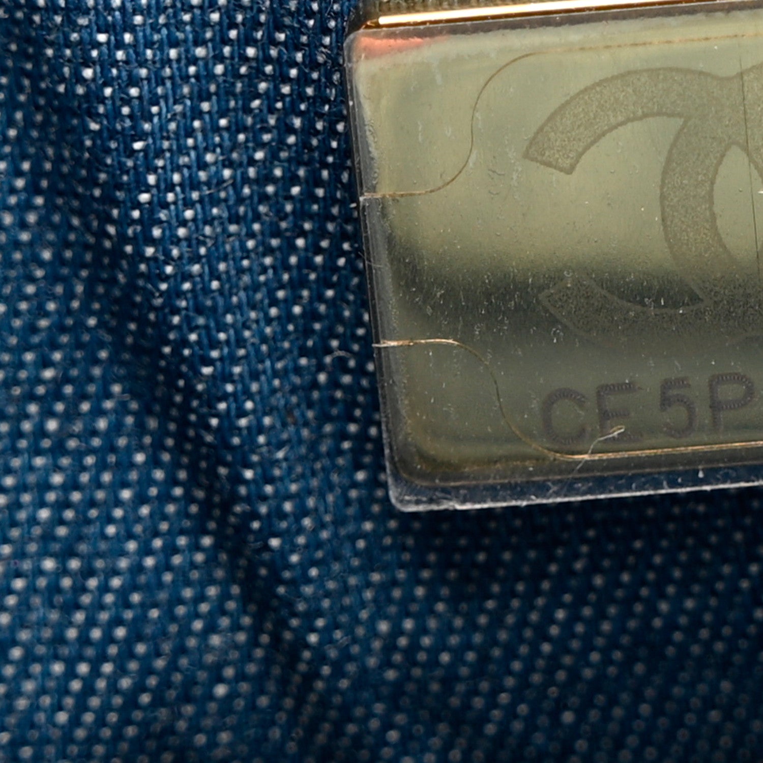 Chanel Denim Quilted Mini Pearl Crush Flap Blue 6 of 9