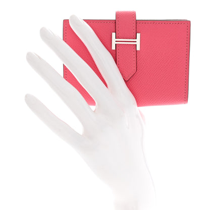 Hermes Epsom Mini Bearn Wallet Rose Azalee 2 of 8
