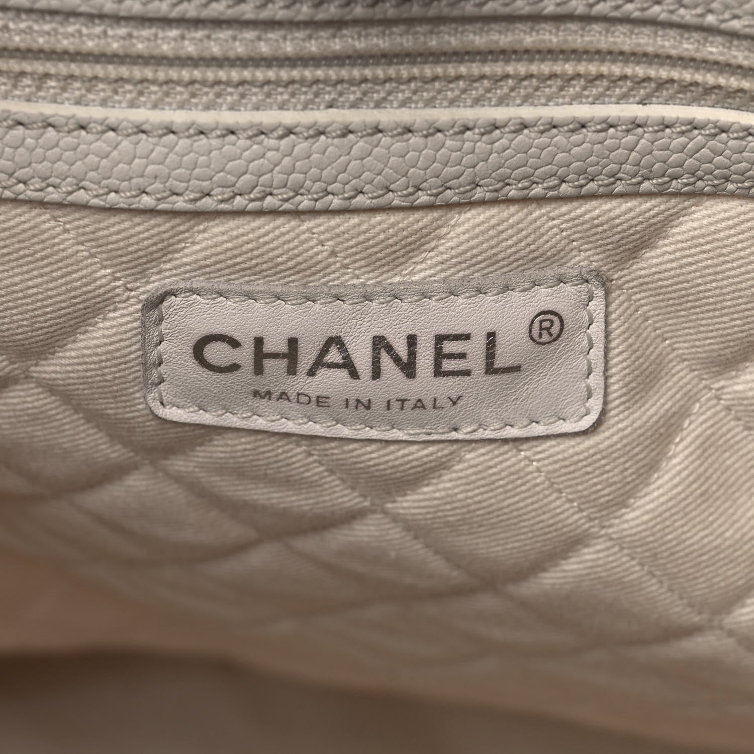 Chanel Caviar Timeless CC Shopping Tote White 7 of 13
