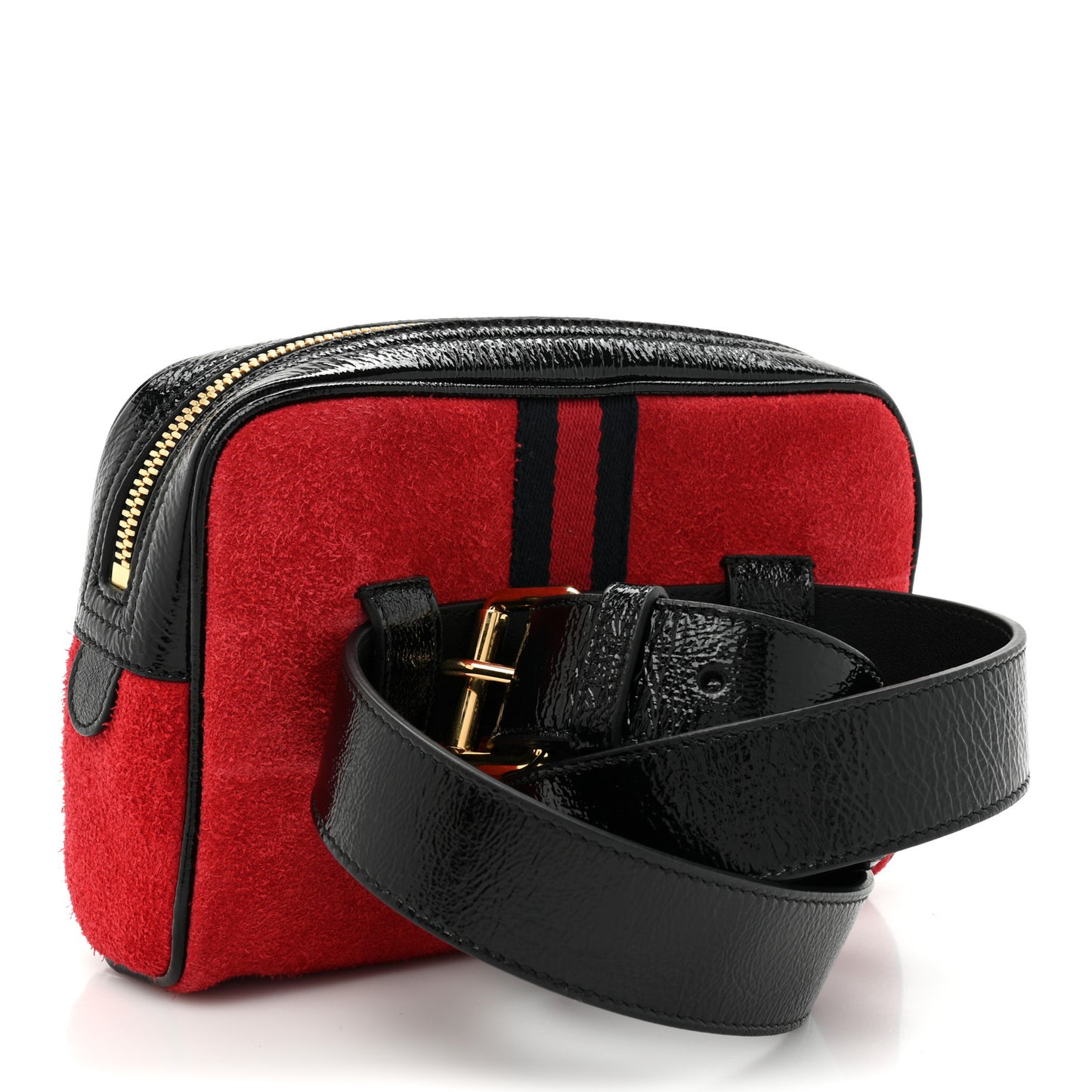 Suede Small Ophidia Belt Bag 85 34 Hibiscus Red