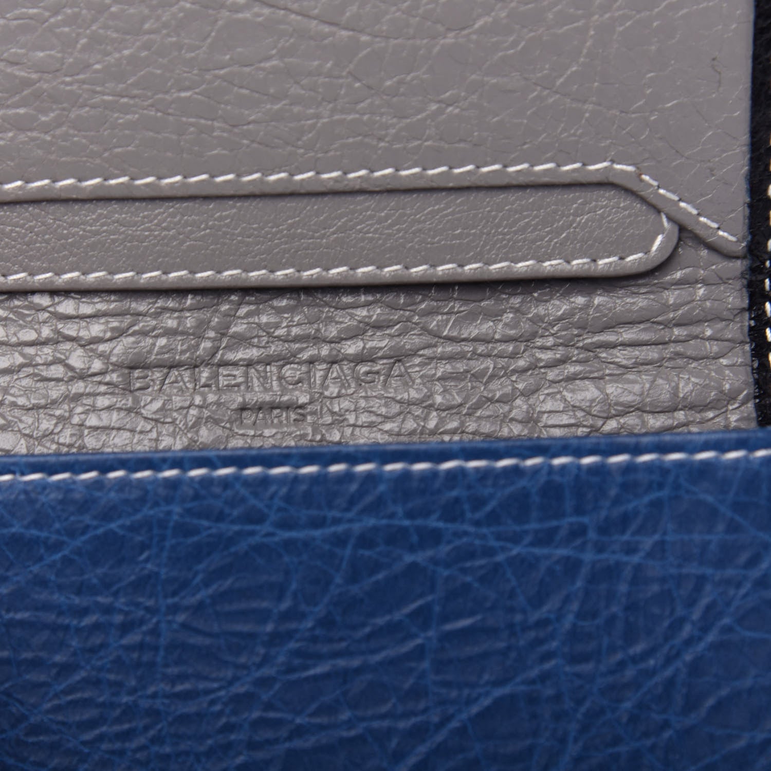 Balenciaga Veau Arena Multicolore Bazar Bi-Fold Card Case Bleu Gris White Black 6 of 8