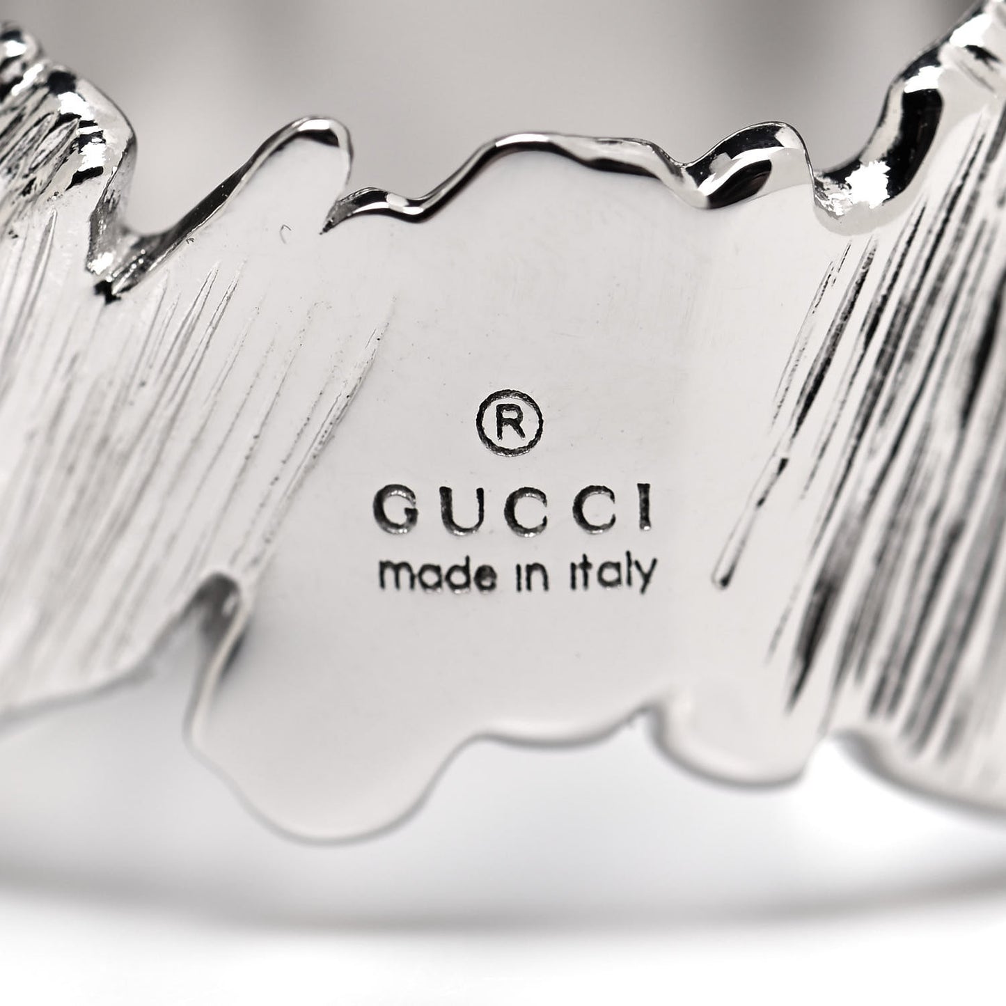 Metal Crystal GG Ring M Silver Blue