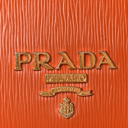 Prada Vitello Move Metal Card Case Papaya 7 of 7