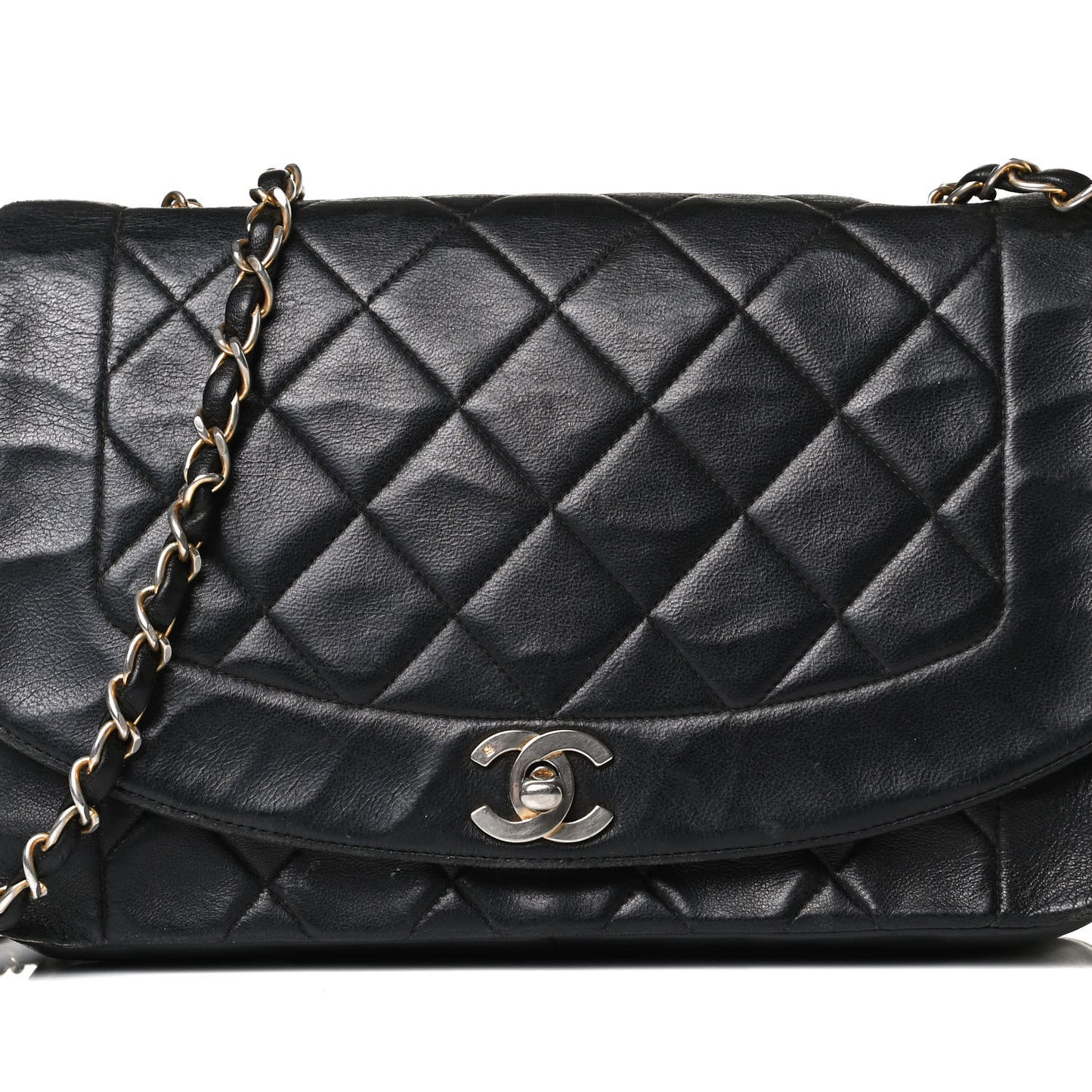 Lambskin Quilted Small Single Flap Black