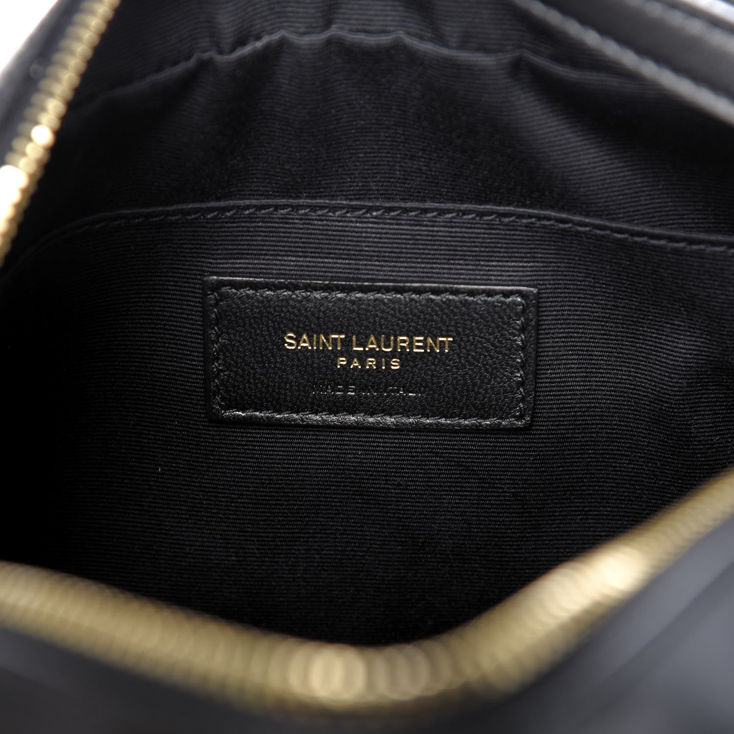 Saint Laurent Calfskin Matelasse Monogram Lou Camera Bag Black 6 of 9