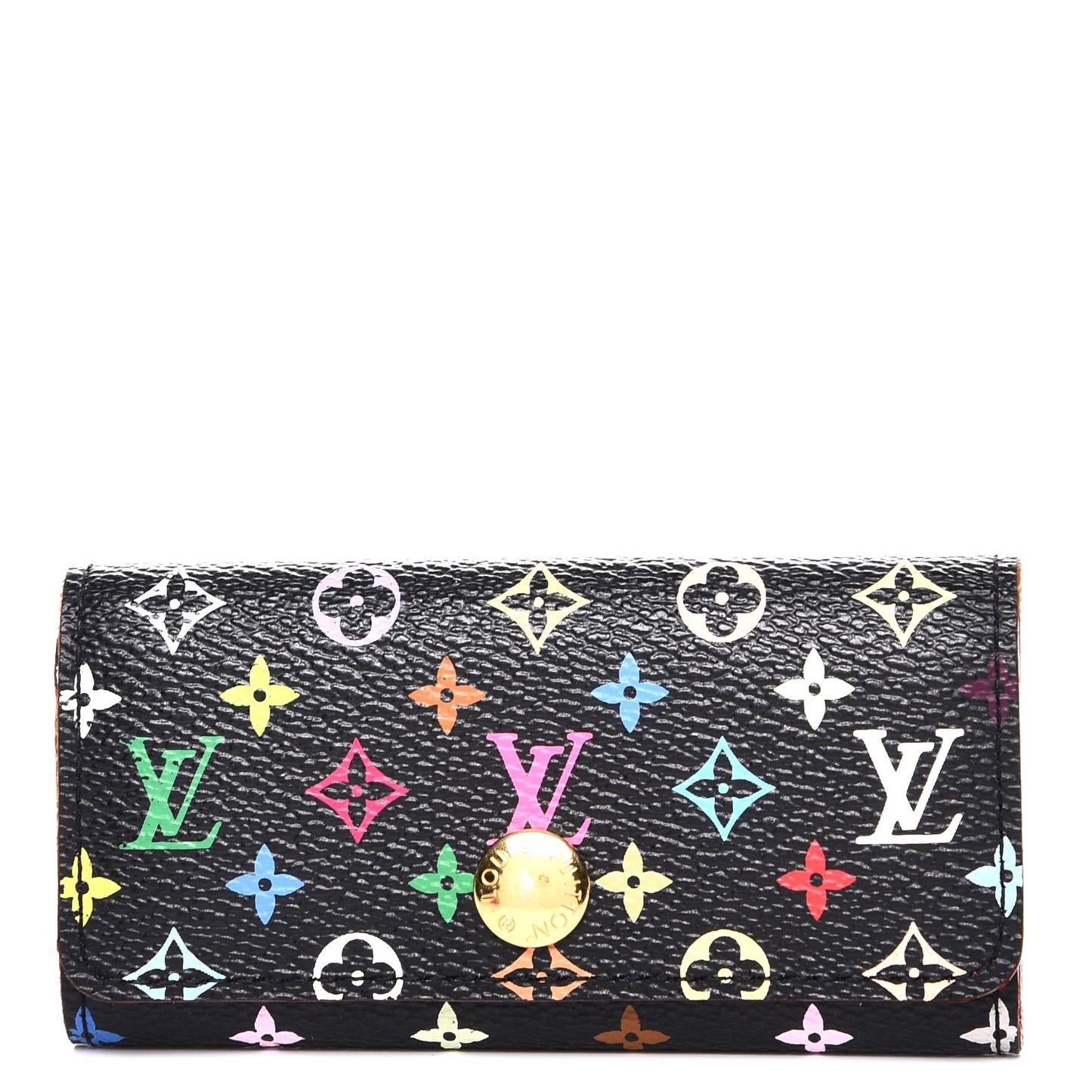 Monogram Multicolor Multicles 4 Key Holder Black Grenade