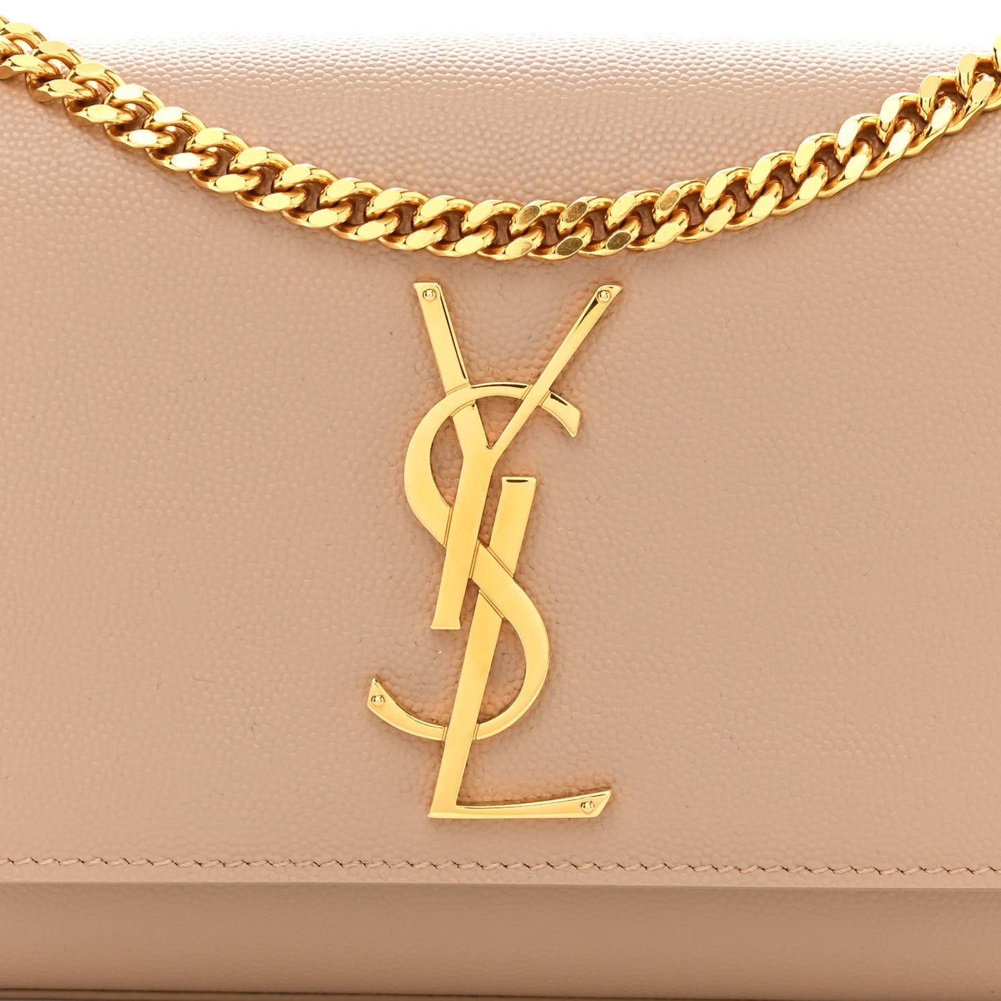 Grain De Poudre Small Monogram Kate Satchel Dark Beige