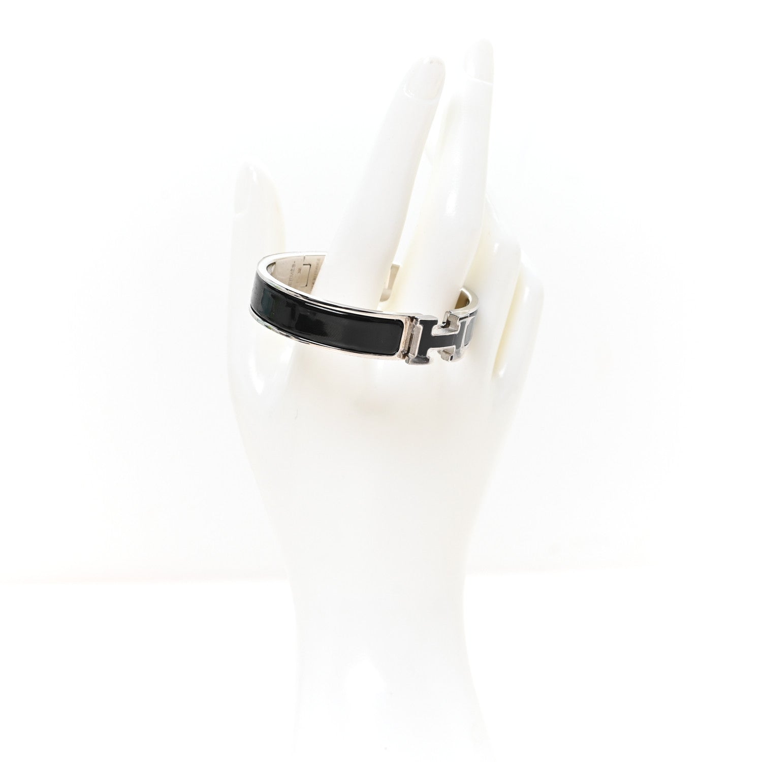 Hermes Enamel Narrow Clic Clac H Bracelet PM Black 2 of 4