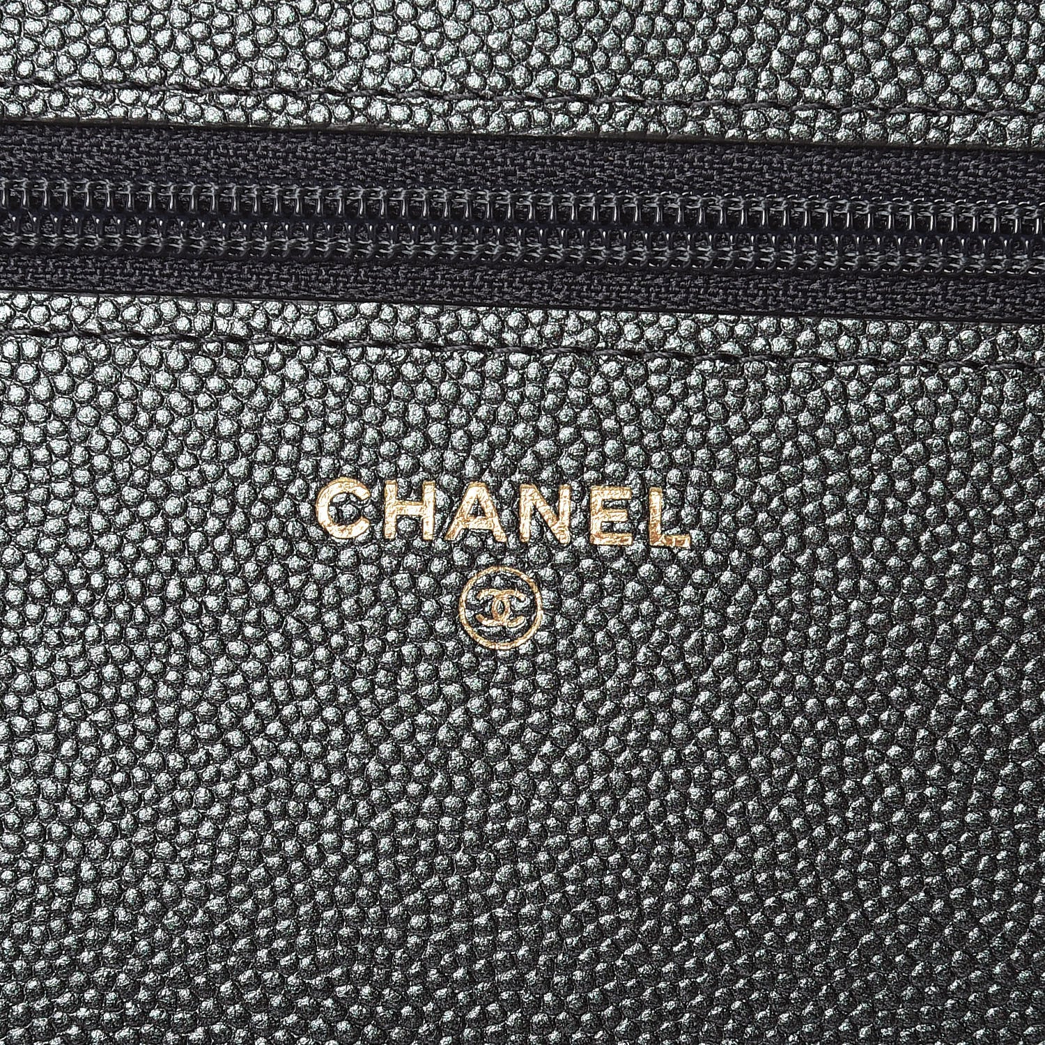 Chanel Iridescent Caviar Quilted Wallet On Chain WOC Black 6 of 10