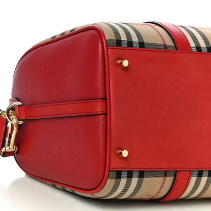 Burberry Horseferry Check Medium Alchester Bowling Bag Red 9 of 10