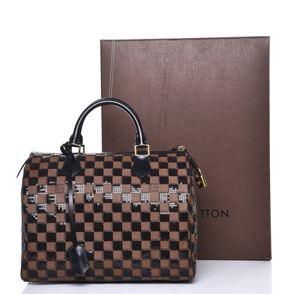 Louis Vuitton Damier Paillettes Speedy 30 Black 9 of 9