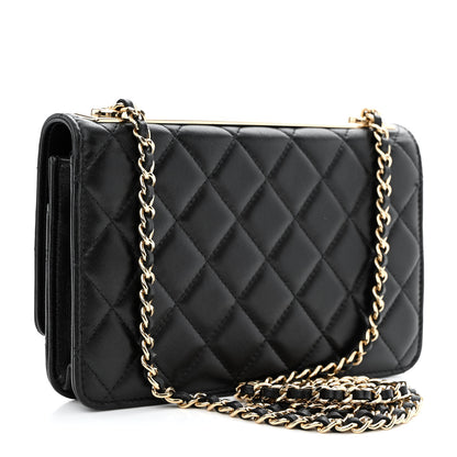 Chanel Lambskin Quilted Trendy CC Wallet On Chain WOC Black 3 of 15