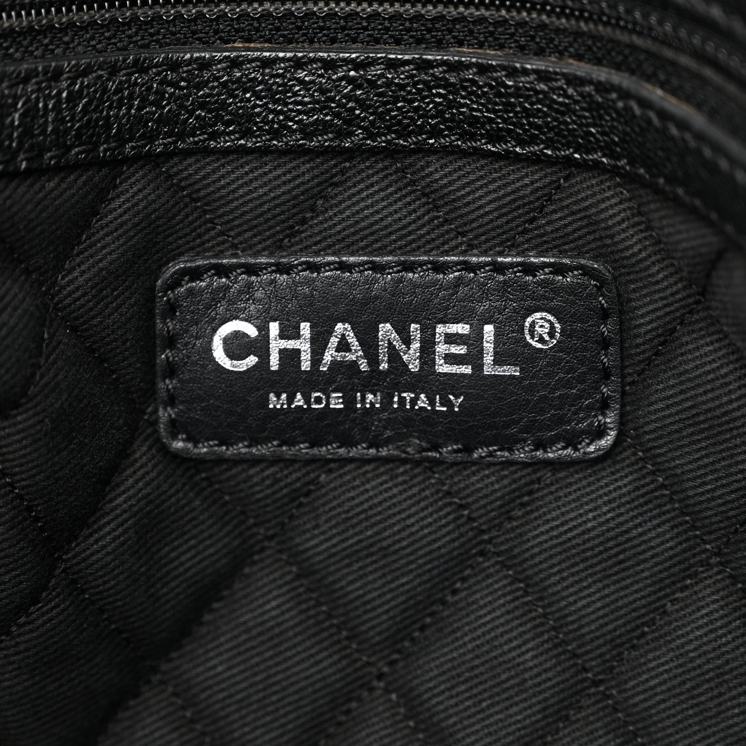 Chanel Goatskin Perforated Large CC Tote Black 7 of 16