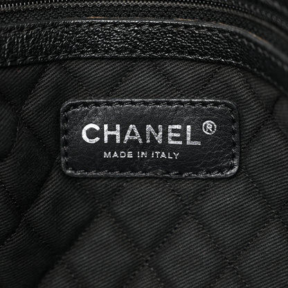 Chanel Goatskin Perforated Large CC Tote Black 7 of 16