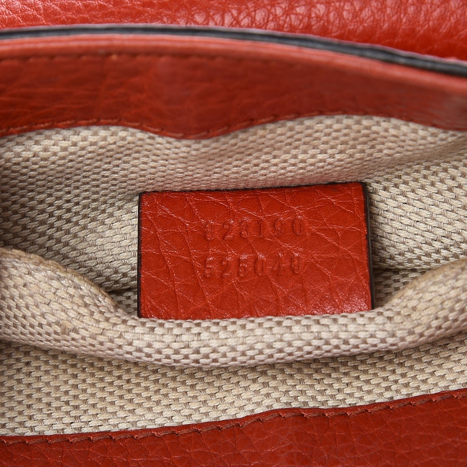 Gucci Pebbled Calfskin Small Soho Flap Crossbody Sun Orange 5 of 12