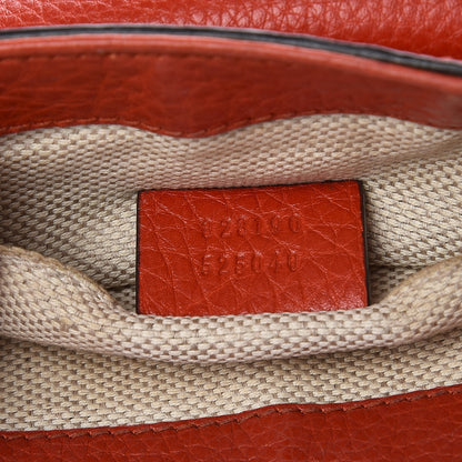 Gucci Pebbled Calfskin Small Soho Flap Crossbody Sun Orange 5 of 12