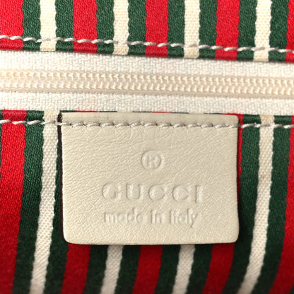 Gucci Monogram Medium New Britt Half Moon Hobo White 6 of 10