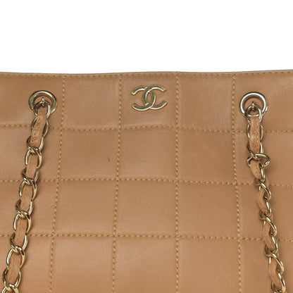 Chanel Calfskin Stitched Chocolate Bar Shopping Tote Beige 20 of 20