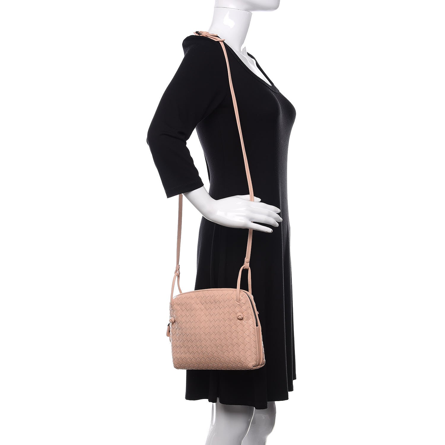 Bottega Veneta Nappa Intrecciato Nodini Crossbody Messenger Flamingo 2 of 9