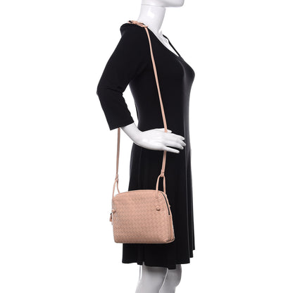 Bottega Veneta Nappa Intrecciato Nodini Crossbody Messenger Flamingo 2 of 9