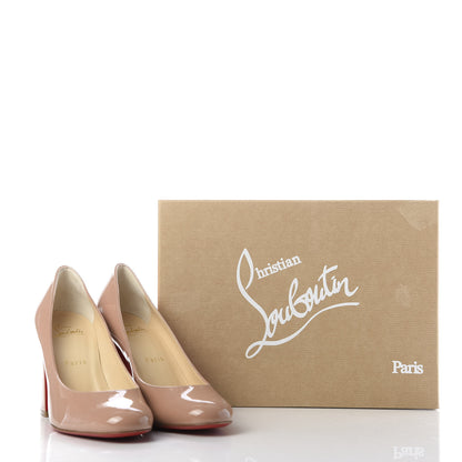 Christian Louboutin Patent Baobab 85 Pumps 38 Nude 9 of 9