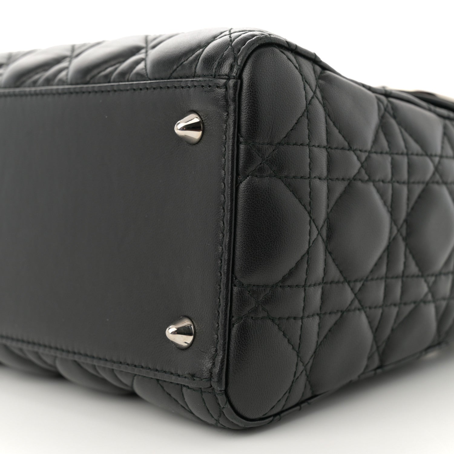 Christian Dior Lambskin Cannage Medium Lady Dior Black 10 of 10