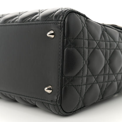 Christian Dior Lambskin Cannage Medium Lady Dior Black 10 of 10