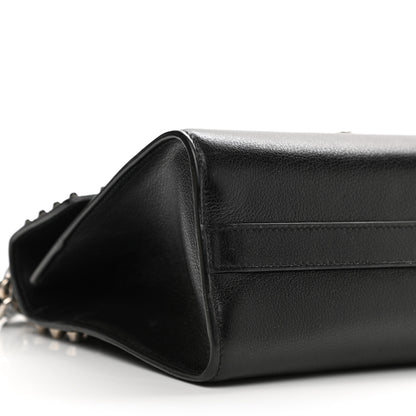 Prada Glace Calfskin Studded Sound Flap Crossbody Shoulder Bag Black 8 of 10
