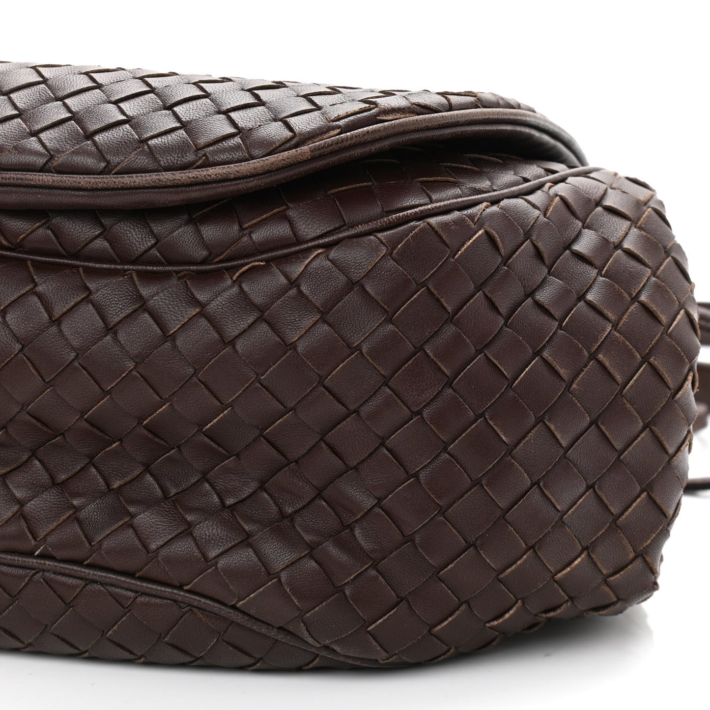 Nappa Intrecciato Messenger Bag Ebano