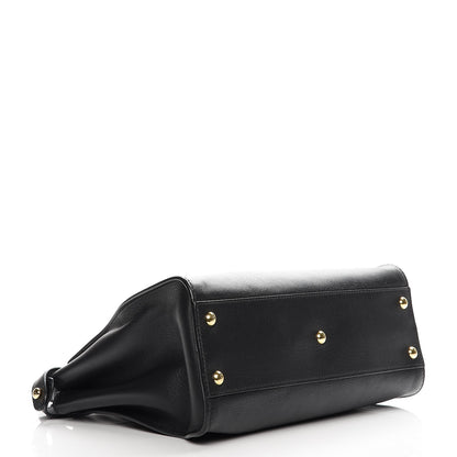 Fendi Vitello Seta Shiny Nappa Medium Peekaboo Iconic Satchel Black 4 of 7