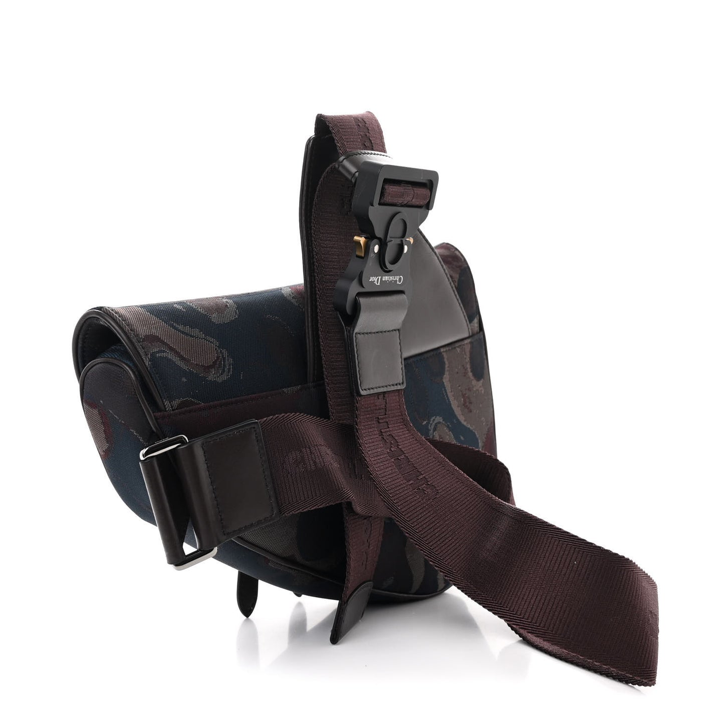 X PETER DOIG Denim Camouflage Saddle Bag Brown