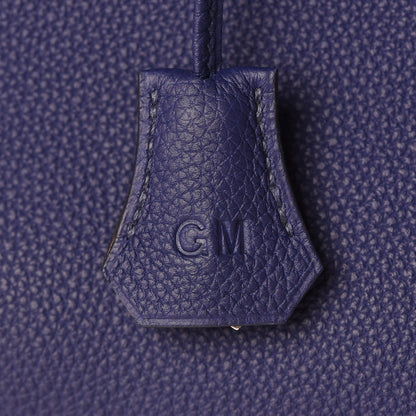 Hermes Togo Swift Officier Birkin 40 Bleu Encre Bordeaux 9 of 35