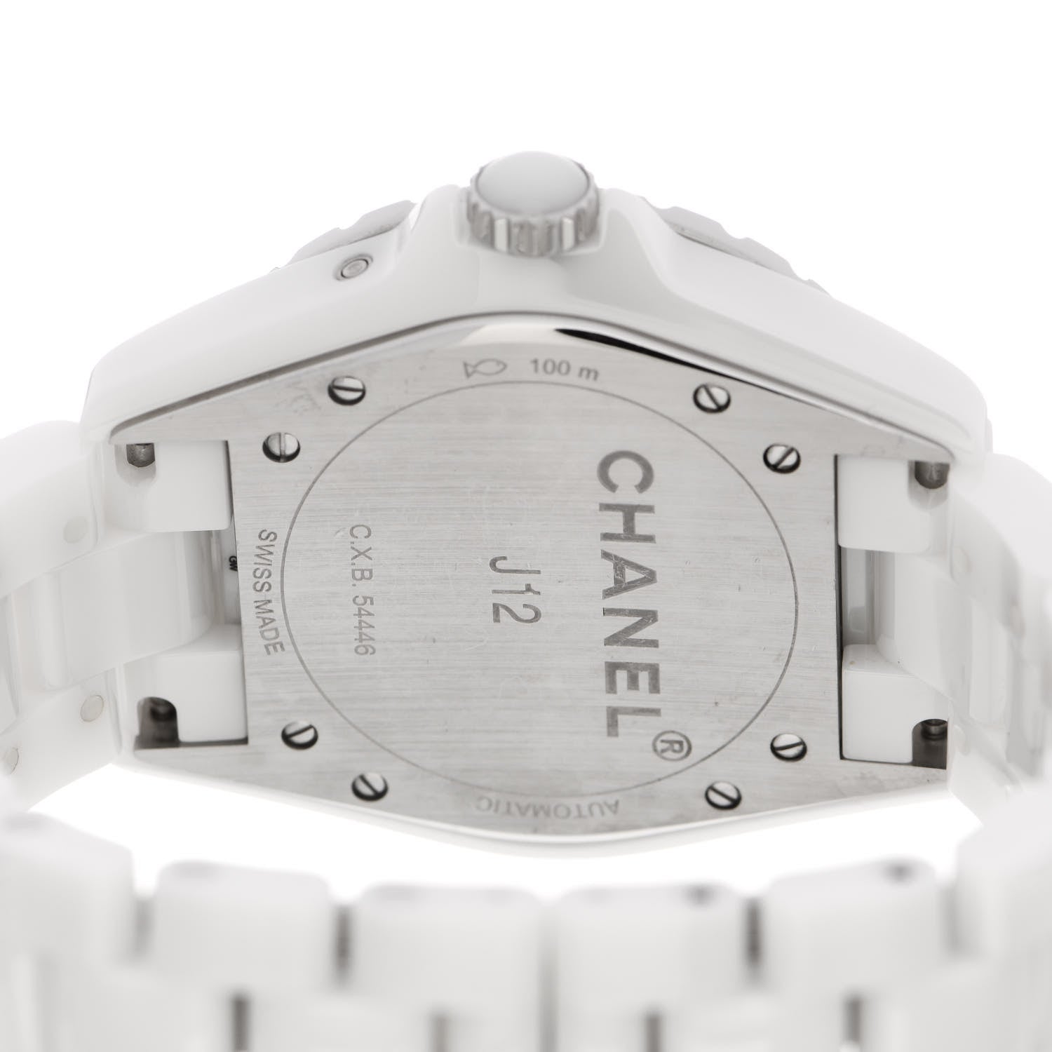 Chanel Stainless Steel Ceramic 38mm J12 Moonphase Automatic Watch White 3 of 5