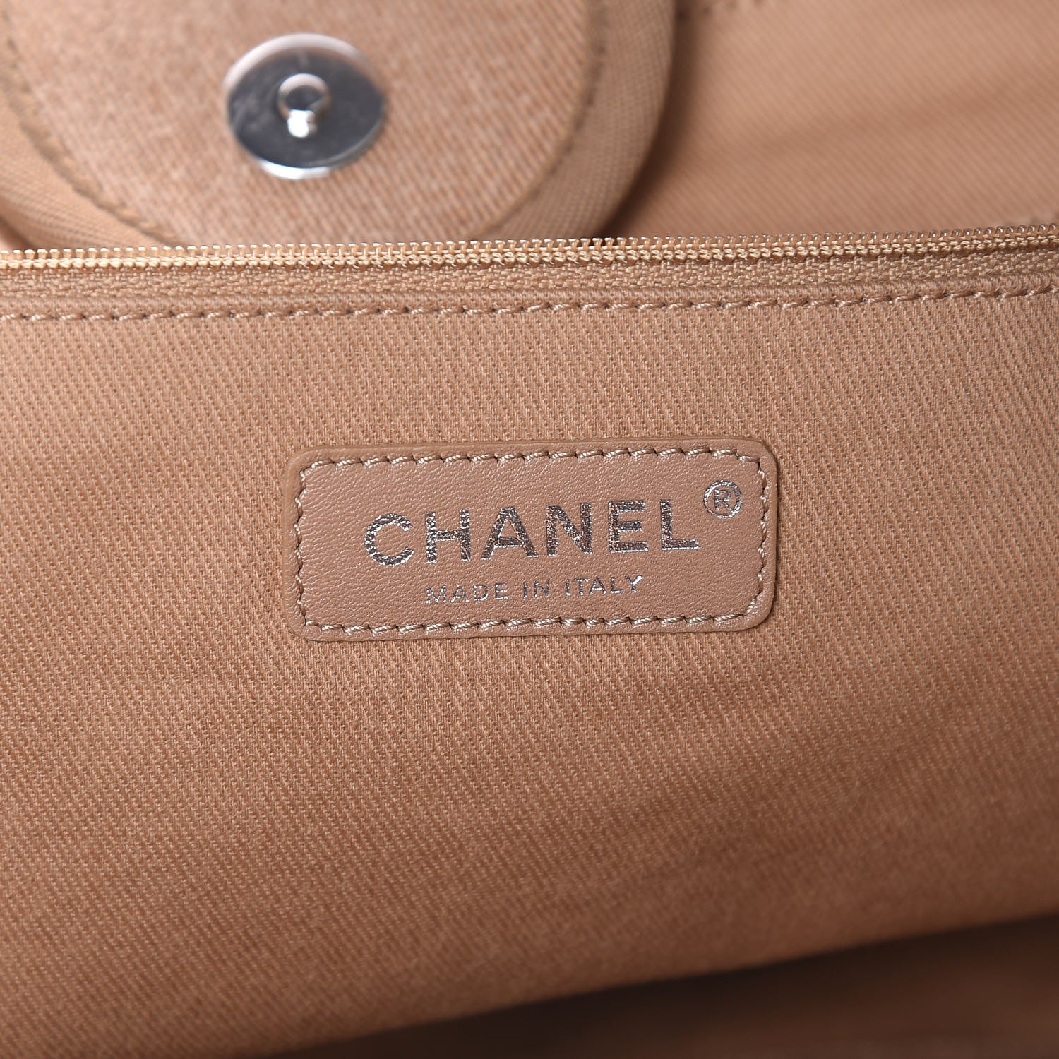 Chanel Canvas Sequin Large Deauville Tote Ecru 6 of 7