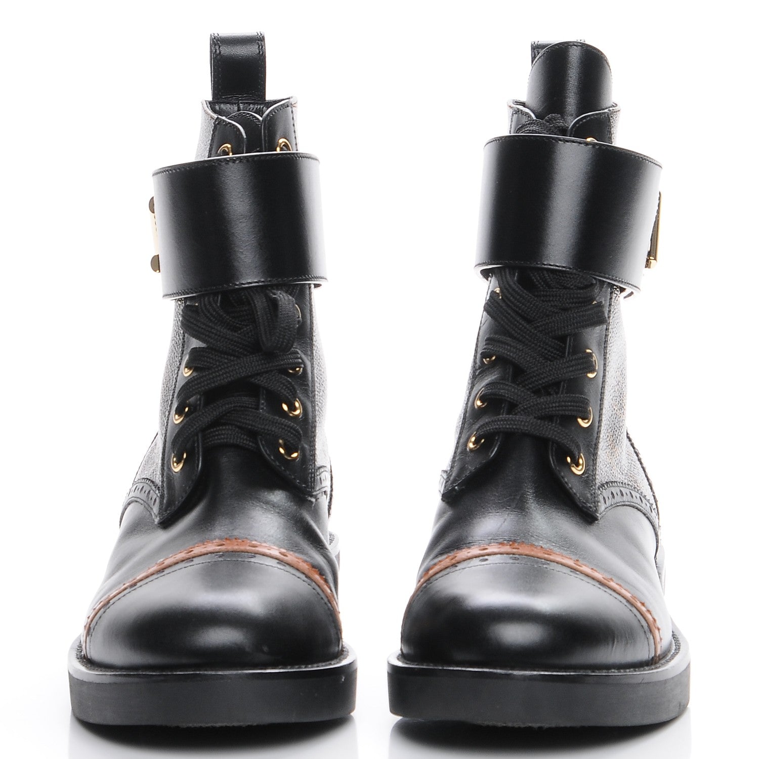 Louis Vuitton Calfskin Monogram Boyish Ranger Boots 39 Black 2 of 8