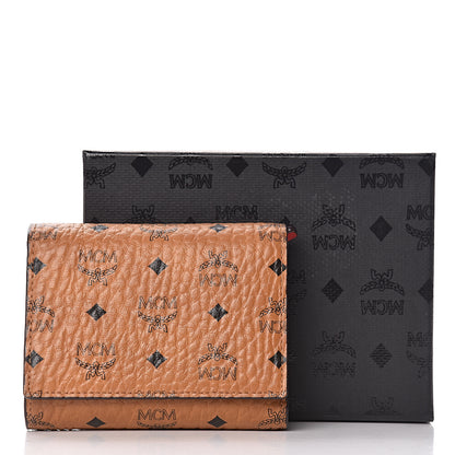 MCM Visetos Trifold Wallet Cognac 9 of 9