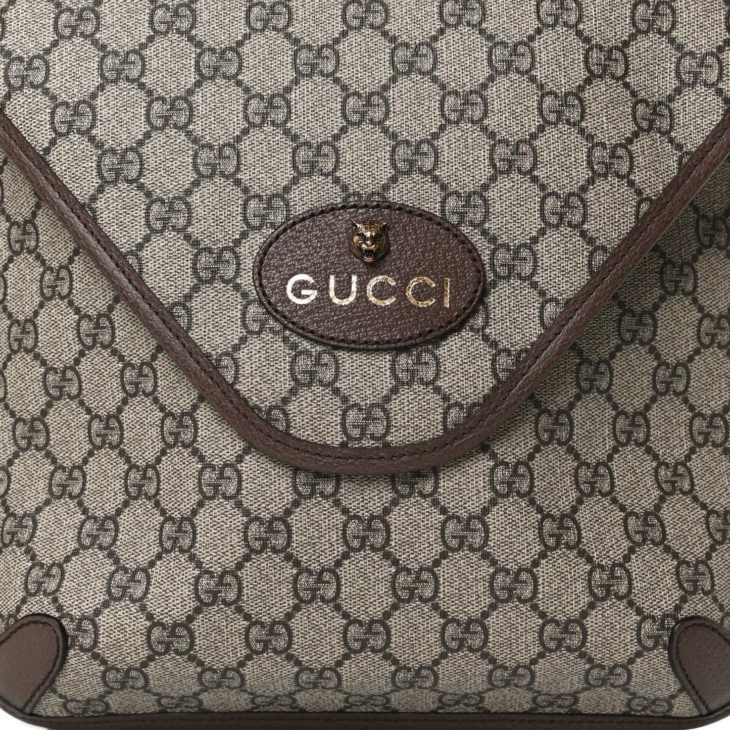 GG Supreme Monogram Web Medium Neo Vintage Flap Messenger Bag Beige New Acero
