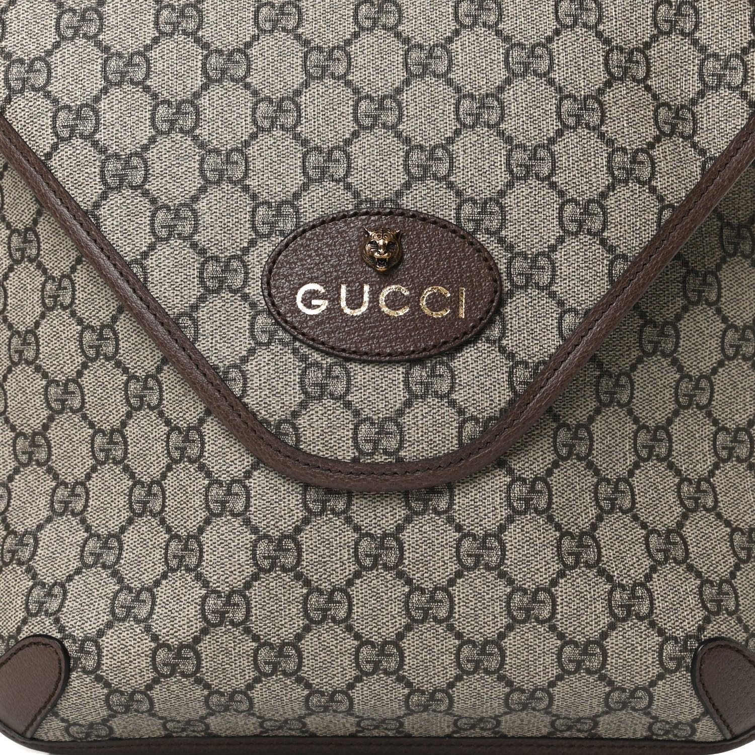 Gucci GG Supreme Monogram Web Medium Neo Vintage Flap Messenger Bag Beige New Acero 8 of 13