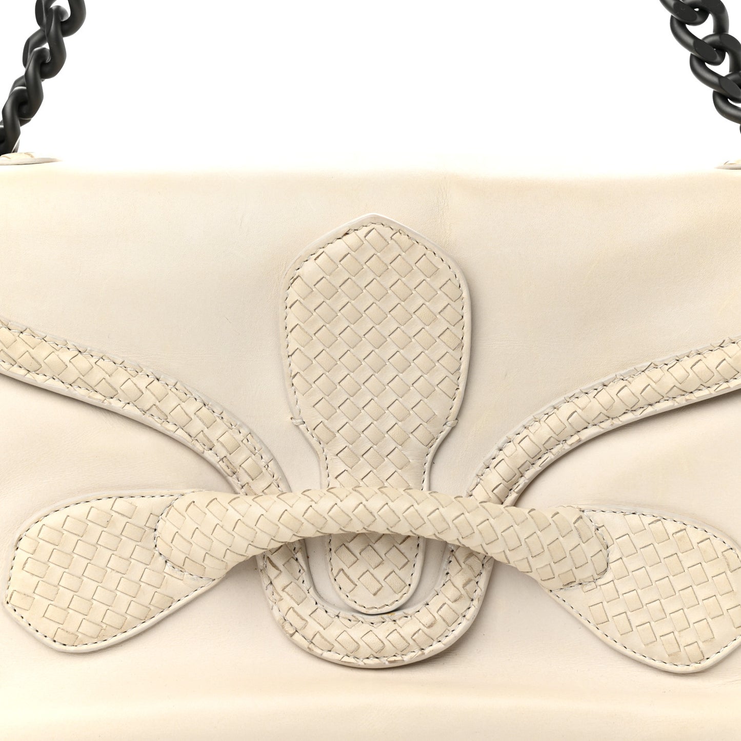 Intrecciato Rialto Shoulder Bag White