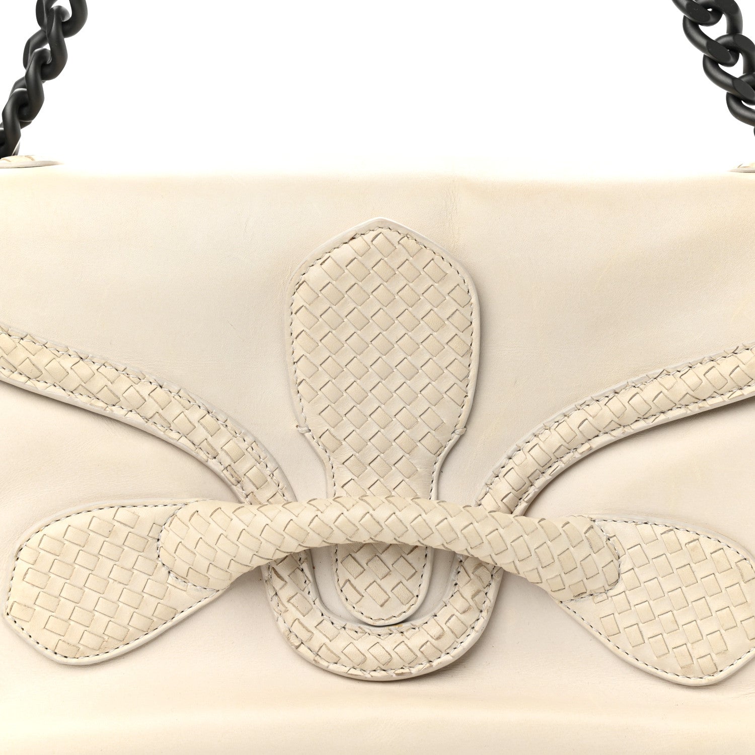 Bottega Veneta Intrecciato Rialto Shoulder Bag White 8 of 11
