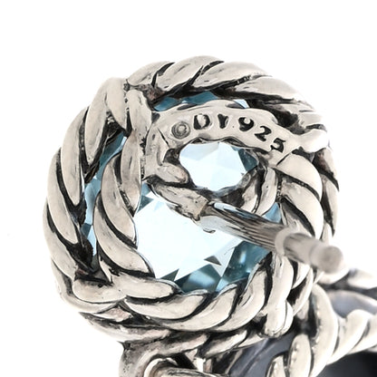 David Yurman Sterling Silver Black Orchid Blue Topaz Chatelaine Drop Earrings 4 of 4