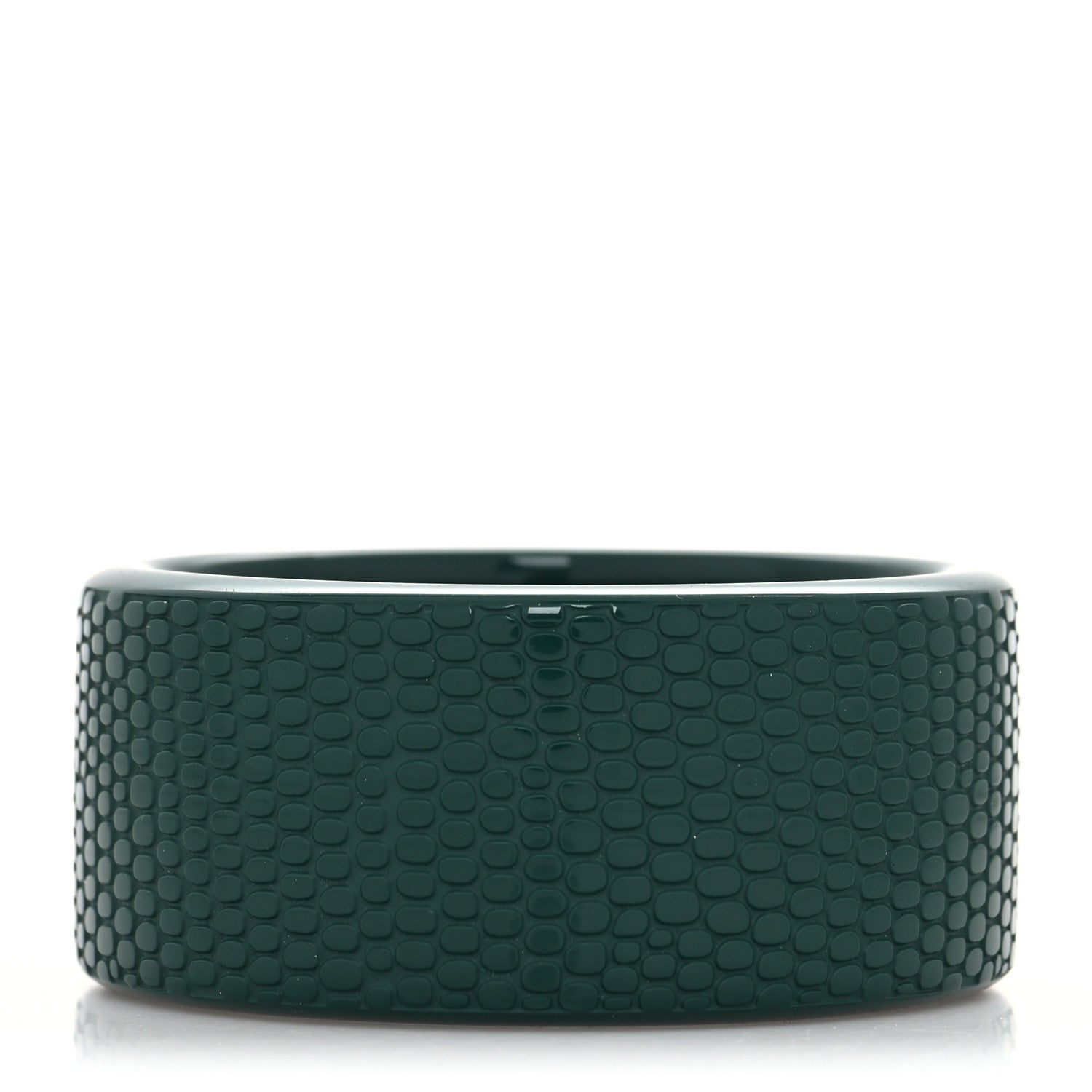 Hermes Resin Lizard Embossed Natura Bracelet S Vert Fonce 1 of 4